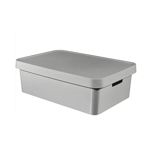 Infinity tárolódoboz tetővel (30L) - Szürke