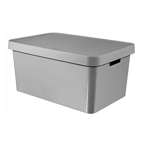 Infinity tárolódoboz tetővel (45L) - Szürke