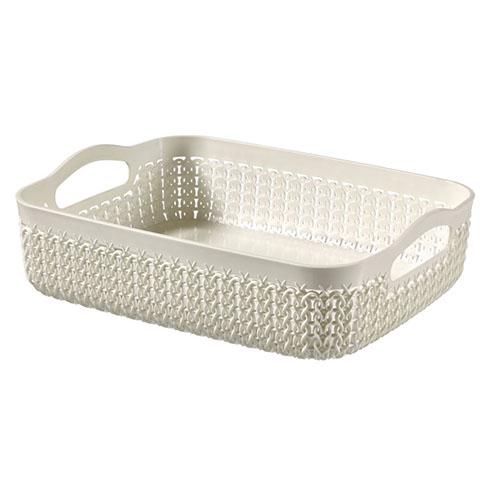 Knit kötött hatású tálca (2,6L) A5 - Krém