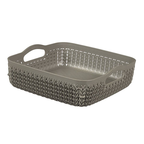Knit kötött hatású tálca (2,8L) - Barna