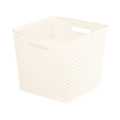 My style rattan kosár négyzet alakú (25L) - Krém