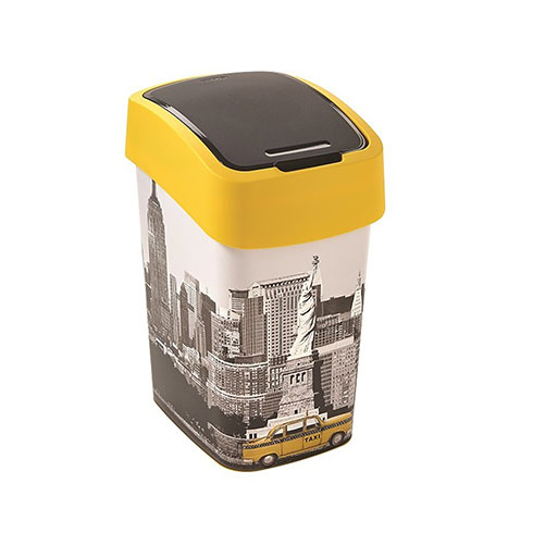 Pacific Flip Bin billenő fedeles szemetes (25L) - New York fotómintás műanyag kuka