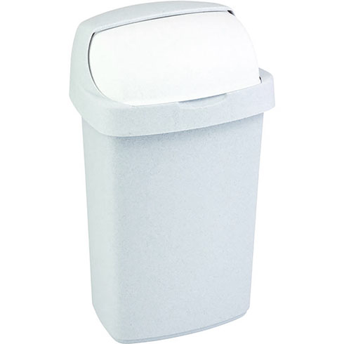Roll top billenő fedeles szemetes (10L) - Szürke színű műanyag kuka