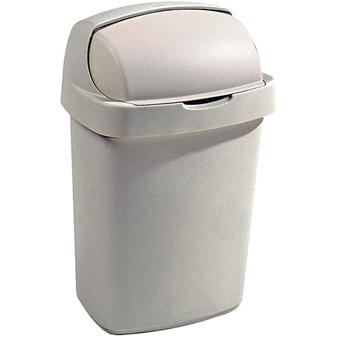 Roll top billenő fedeles szemetes (25L) - Szürke színű műanyag kuka