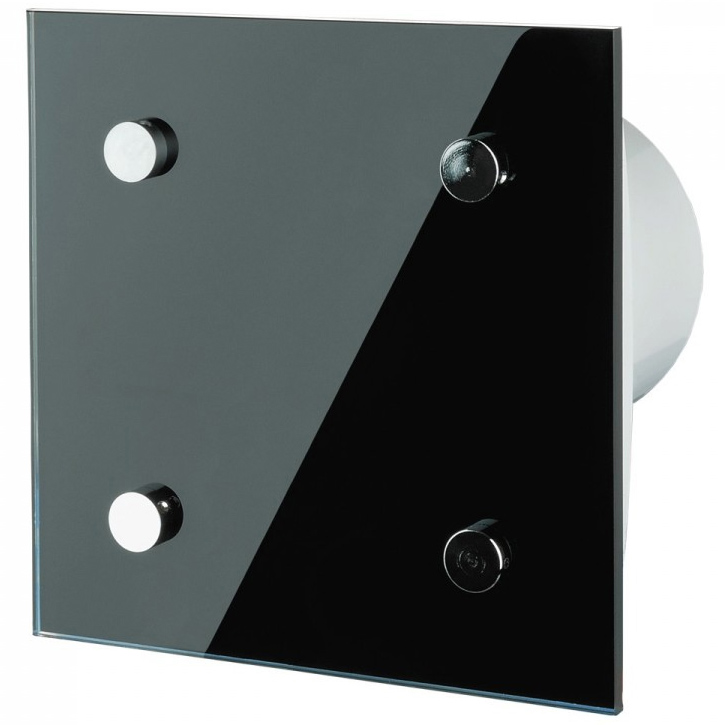 Design elszívó Modern fekete (100 mm) időkapcsolós - újracsomagolt termék, utolsó darab!