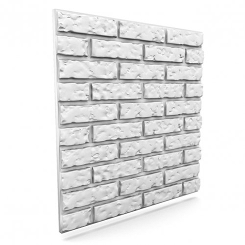 Dekoratív polisztirol falpanel, festhető (60x60 cm) - Brick, tégla mintás falburkoló