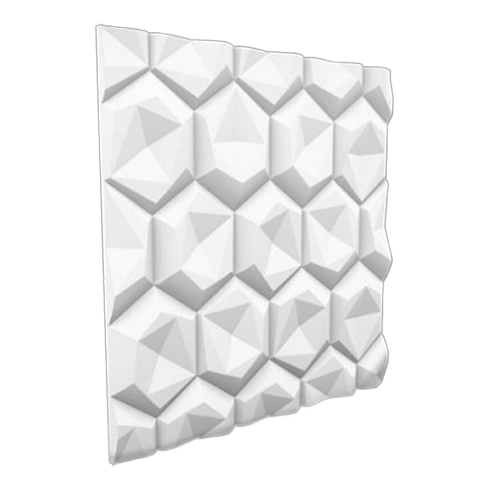 Dekoratív polisztirol falpanel, festhető (60x60 cm) - Hex, méhsejt mintás falburkolat