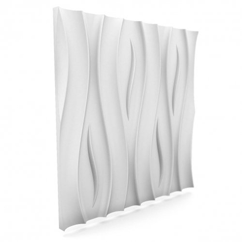 Dekoratív polisztirol falpanel, festhető (60x60 cm) - Ocean, hullám mintás falburkoló lap