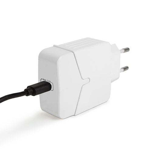 Hálózati adapter USB-C, gyorstöltéssel  (5-12V/3-1.5A) - Fehér