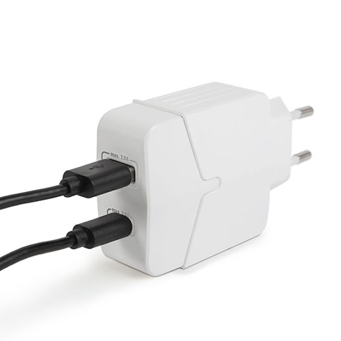 Hálózati adapter USB - USB-C, gyorstöltéssel  (5-12V/3-1.5A) QuickCharge 3.0 - Fehér
