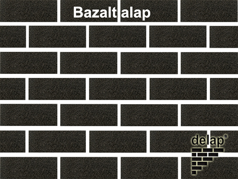 Dísztégla hatású falburkoló lap: Bazalt