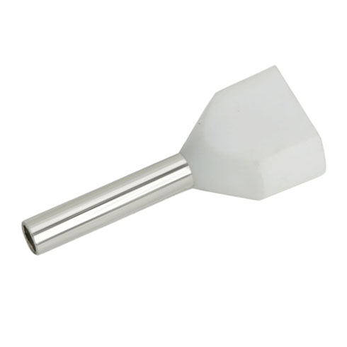 Vezetékre erősíthető érvéghüvely dupla 2x0.5 mm2 vezetékekhez, fehér (100 db)