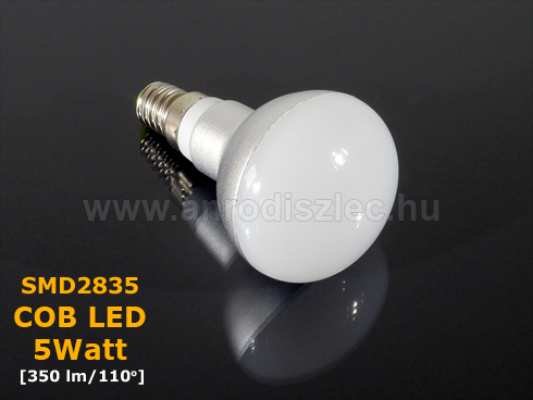 LED lámpa E14 (COB2835/5W/120°) meleg fehér