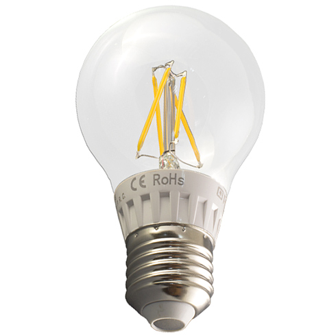 LED lámpa E27 Filament (4W/300°) Körte - hideg fehér Kifutó!