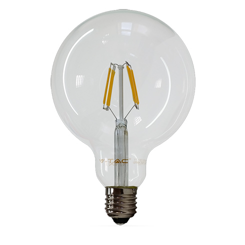 LED lámpa E27 Filament (6W/300°) G125 - meleg fehér