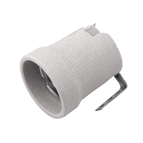 E27 kerámia foglalat 230V - szürke