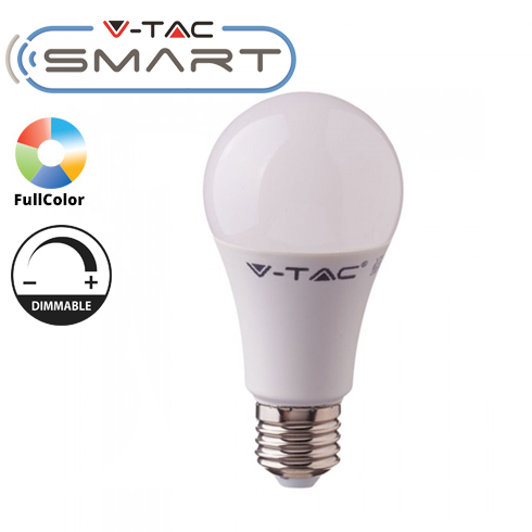 E27 SMART LED lámpa (11W/200°) Körte A60 - RGB+CCT FullColor - fényerőszabályozható