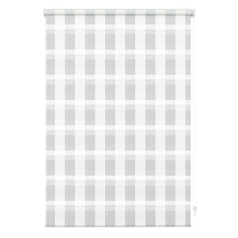 EASYFIX sávos roló, fehér-kárókockás, ablakra: 75x150 cm