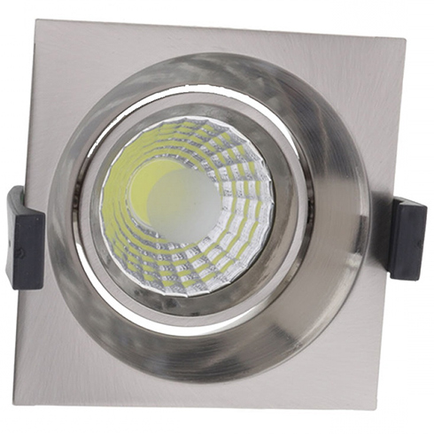 Edge-chs LED spot lámpatest (8W) mattkróm, hideg fehér