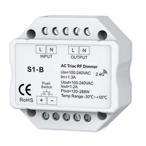 RF fényerő szabályzó kapcsoló modul (1A/240W) fehér NE KAPCSOLD BE