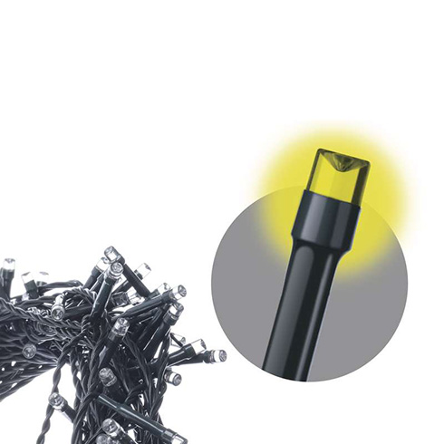 Kültéri LED fényfüzér (180 LED/18 méter) 200 cm magas fához, 8 funkciós, melegfehér