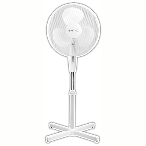 Álló ventilátor fehér színben (43 cm - 45W) 4 gombos
