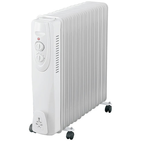 Olajradiátor 13 tagos (1000-2500W) hordozható, fehér színű