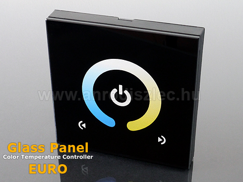 Glass Panel EURO fali színhőmérséklet vezérlő (96W)