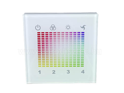 Fali RGB DMX LED vezérlő (DMX-RGBLN) - (144W) - fehér