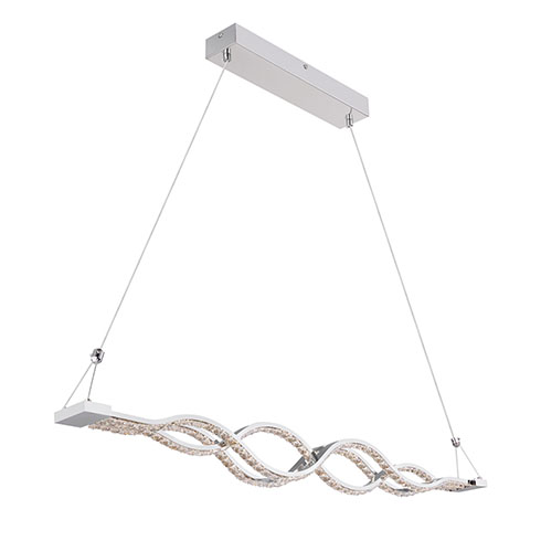 PILLA ledes design kristály csillár (30W, 2345lm ) - 3000-6000K, távirányítóval