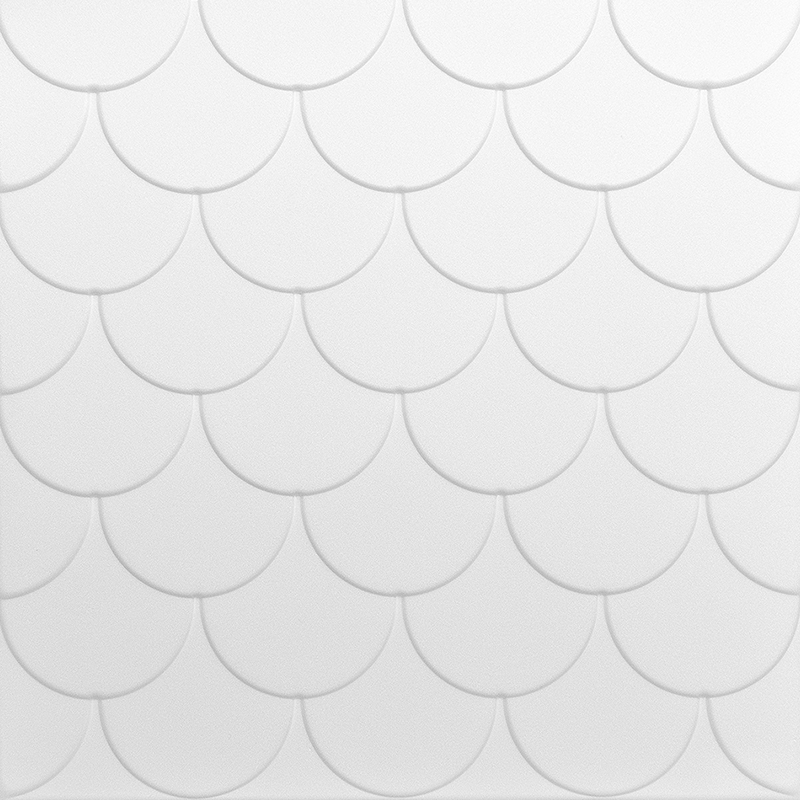 Polisztirol mennyezet burkolat, 4 mm vastag mennyezeti lap (50x50 cm) Fish Scale