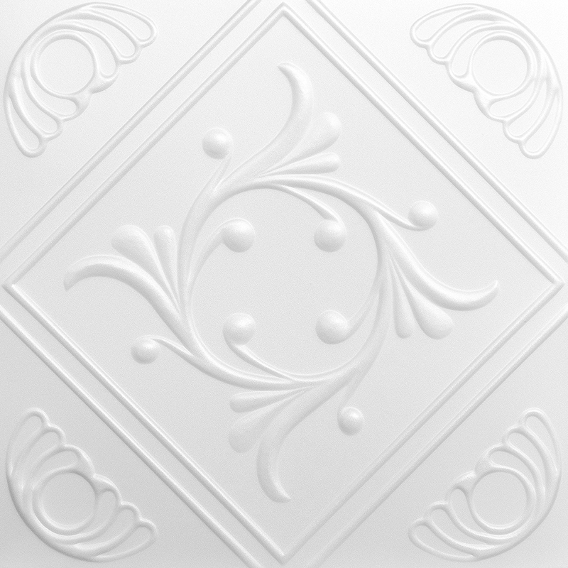 Polisztirol mennyezet burkolat, 4 mm vastag mennyezeti lap (50x50 cm) Shell