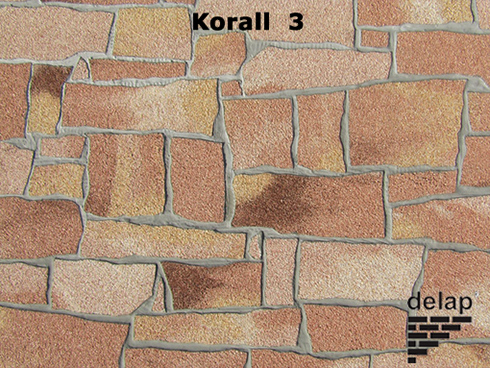 Hasított kő hatású falburkoló lap: Korall-3