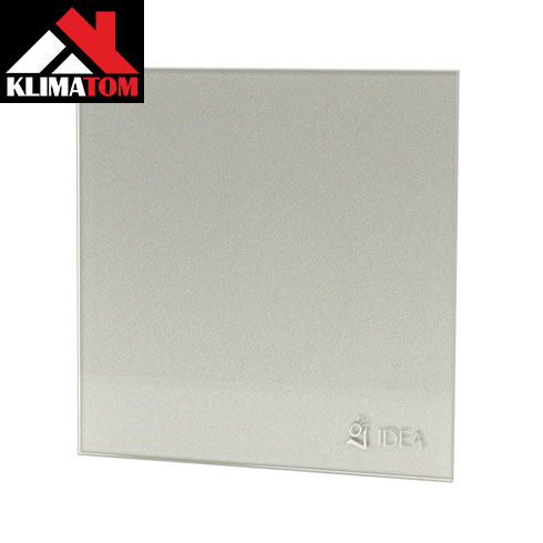 IDEA üveg előlap BASE ventilárhoz (20x20 cm), ezüst metál