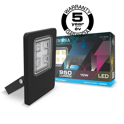 - SuperSlim fényvető (10W/90°) 5000K fehér, fekete ház Utolsók!