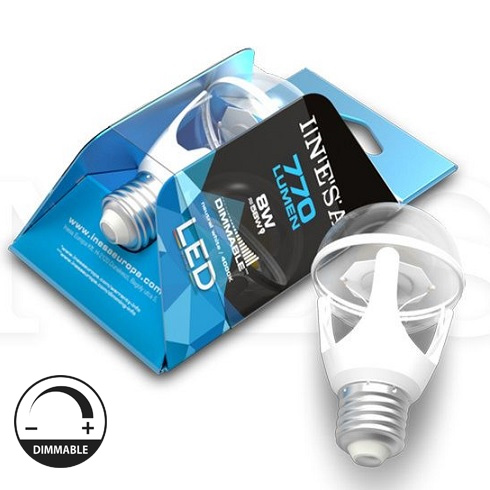 E27 LED lámpa (6W/300°) Körte - természetes fehér, dimmelhető