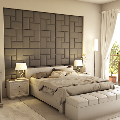 Műbőr 3D falpanel (Acotango  - Delfinszürke) 60x60 cm