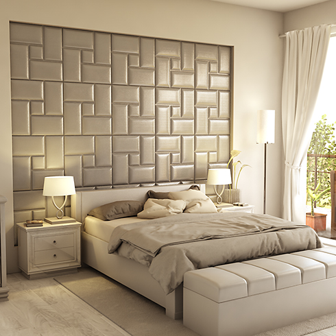 Műbőr 3D falpanel (Acotango  - Hematit szürke) 60x60 cm