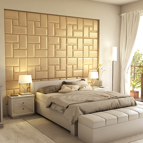 Műbőr 3D falpanel (Acotango  - Metál) 60x60 cm