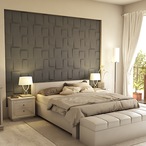 Műbőr 3D falpanel (Bonete - Denim kék) 60x60 cm