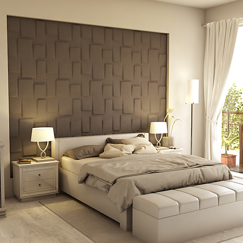 Műbőr 3D falpanel (Bonete - Marrone) 60x60 cm