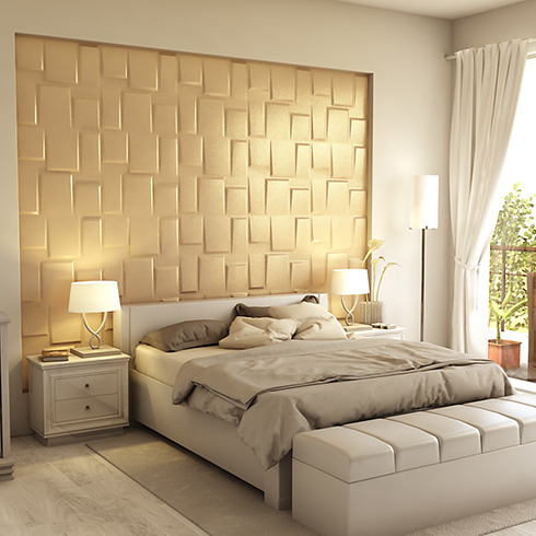 Műbőr 3D falpanel (Bonete - Metál) 60x60 cm