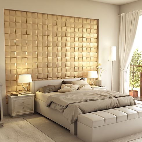 Műbőr 3D falpanel (Camicero - Metál) 60x60 cm