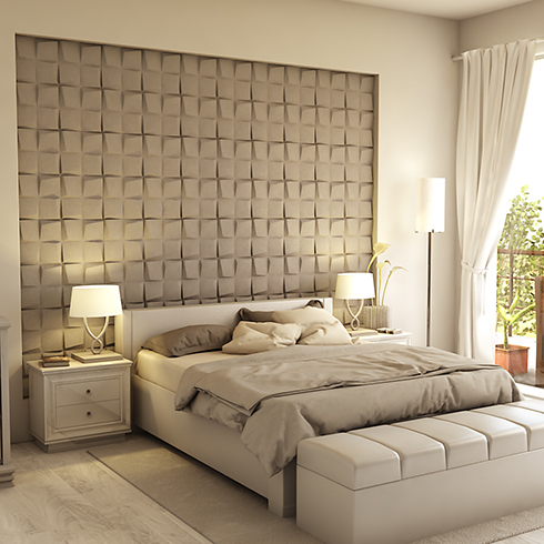 Műbőr 3D falpanel (Camicero - Mokka) 60x60 cm