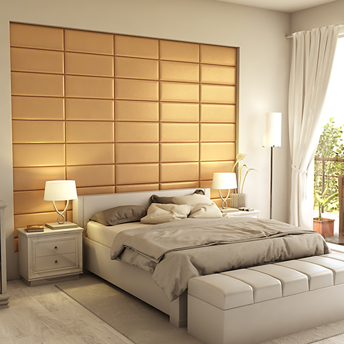 Műbőr 3D falpanel (Cotopaxi - Bronz) 60x25 cm