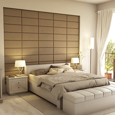 Műbőr 3D falpanel (Cotopaxi - Cappuccino) 60x25 cm