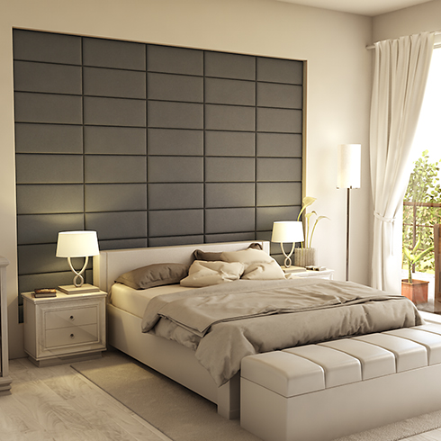 Műbőr 3D falpanel (Cotopaxi - Denim kék) 60x25 cm