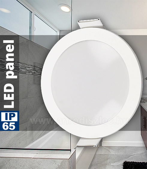 Fürdőszobai LED panel (kör alakú) 5W - természetes fehér, IP65