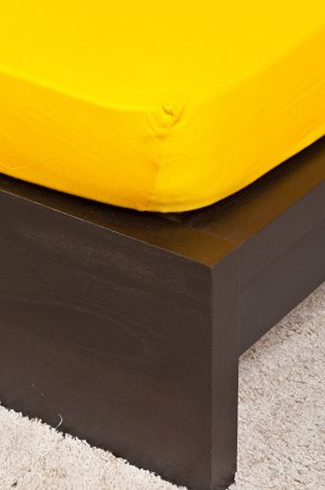 Jersey gumis lepedő (100 x 200 cm) - kukoricasárga