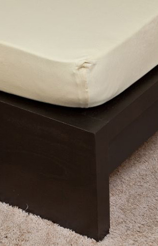 Jersey gumis lepedő (100 x 200 cm) - Vanília